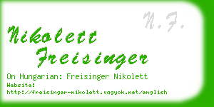 nikolett freisinger business card